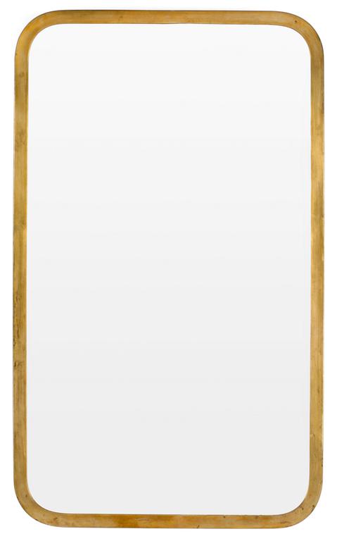 A brass mirror, possibly Josef Frank for Svenskt Tenn.