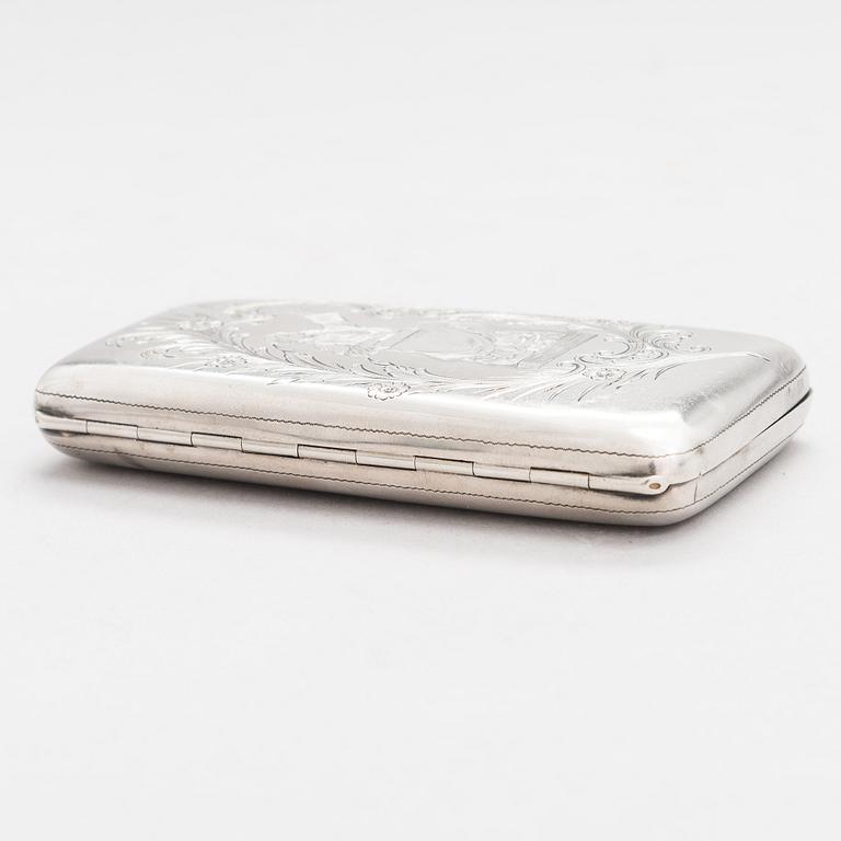 A silver cigarette case, Turku Finland, year 1900.