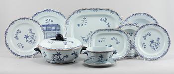 SERVISDELAR, 43 st, porslin, "Ostindia", Rörstrand, 1900-talets andra hälft.