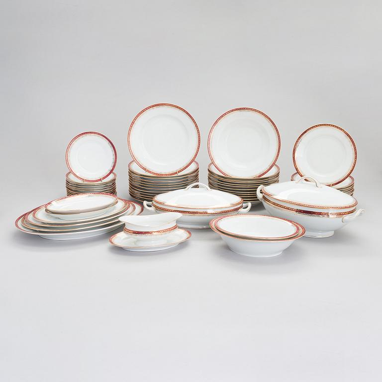 A 58-piece set of dinnerware, Victoria China, Czechoslovakia, mark of 1918-39.