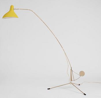 Bernard Schottlander, a lacquered steel floor lamp 'Mantis', made under license by Bergboms, Malmö Sweden 1950s.