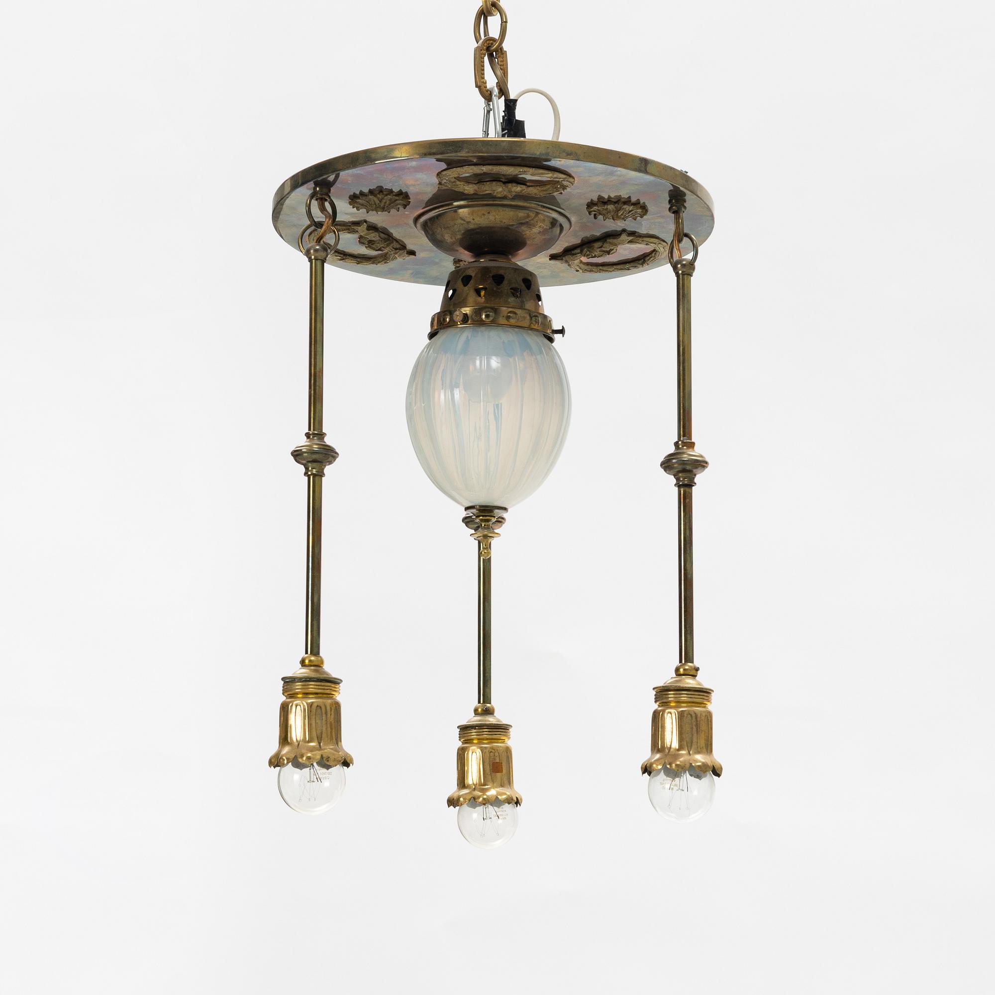 Taklampa, jugend, tidigt 1900-tal.