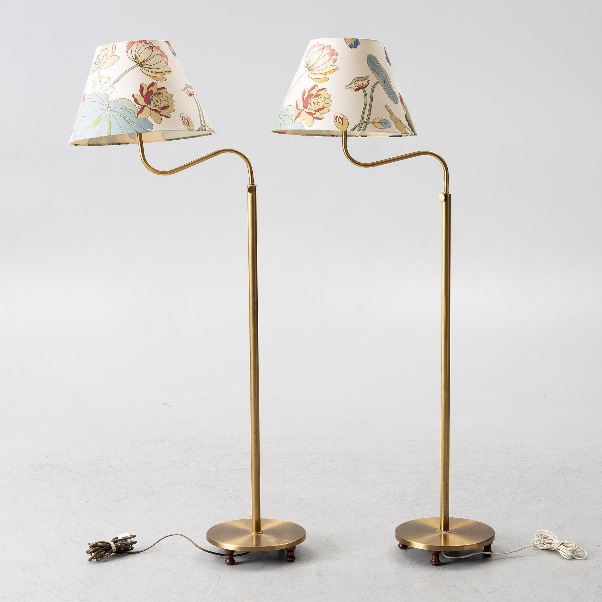Josef Frank, a pair of model G2568 floor lamps, Svenskt Tenn.