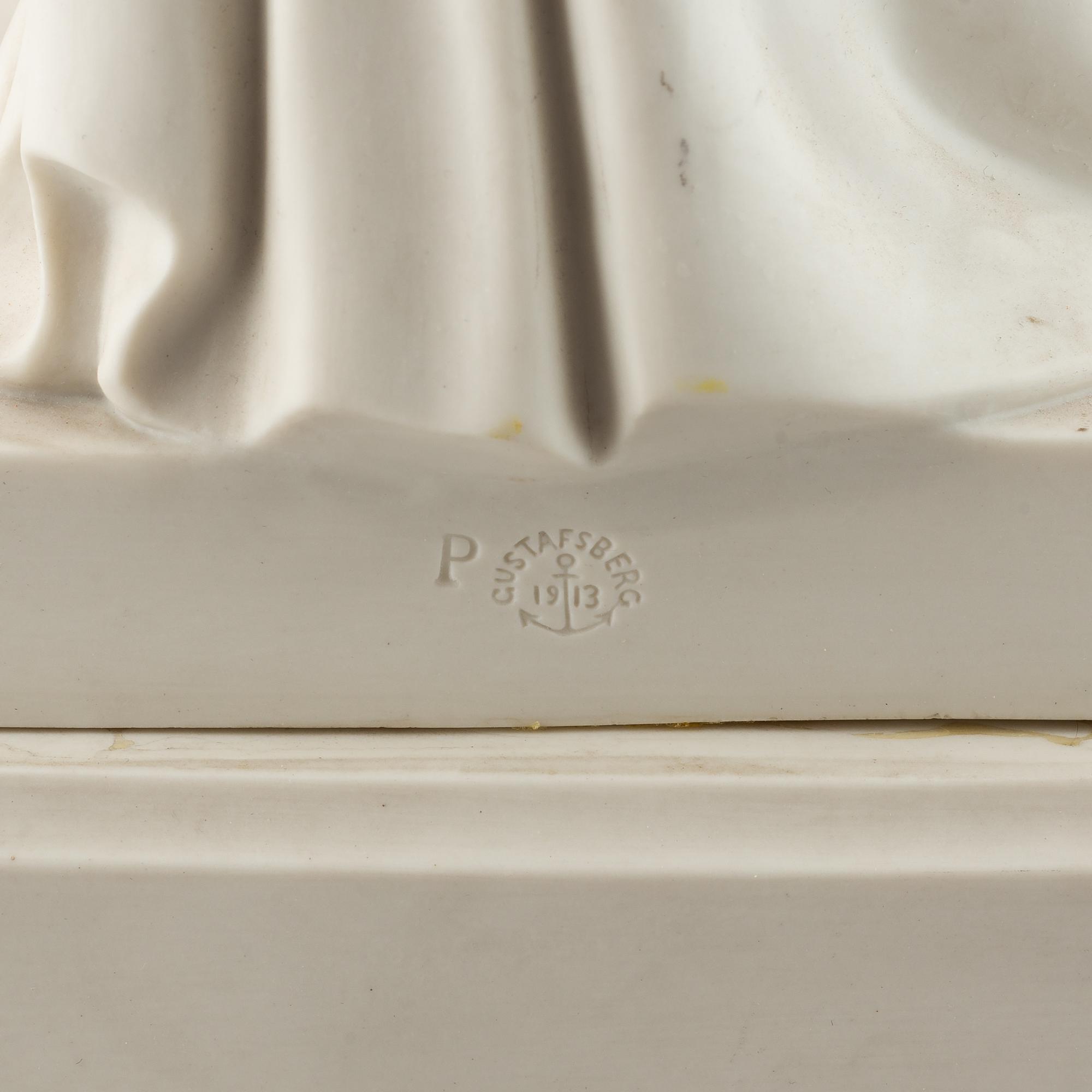 Bertel Thorvaldsen, a parian sculptur of Christ, Gustavsberg.