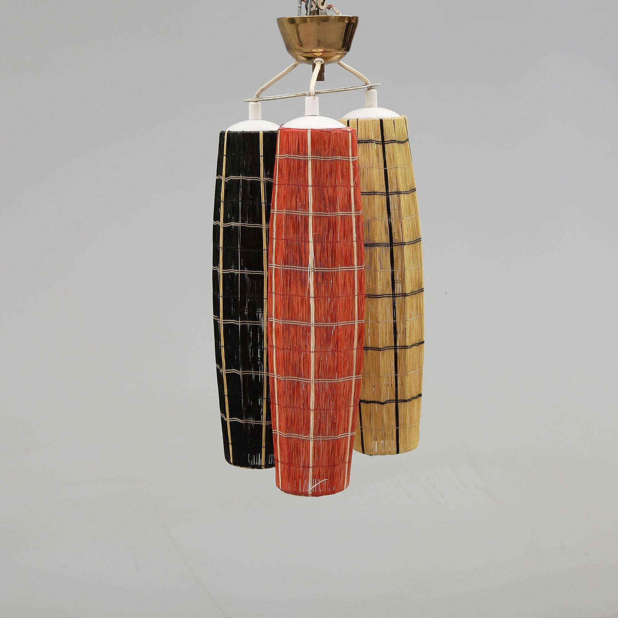 TAKLAMPA, 1950-tal. Höjd ca 52 cm.