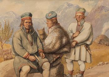 Swedish artist, 19th century, Sami brothers.