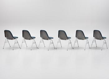 Charles & Ray Eames, stolar, 6 st. "DDS-I",  licenstillverkad av Hille of London Ltd, England, 1960/70-tal.