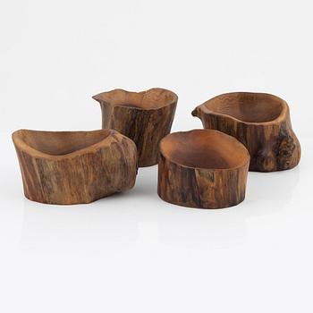 Magnus Ek, a set of four maple bowls for Oaxen Krog.