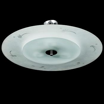 A glass ceiling light 1930's.