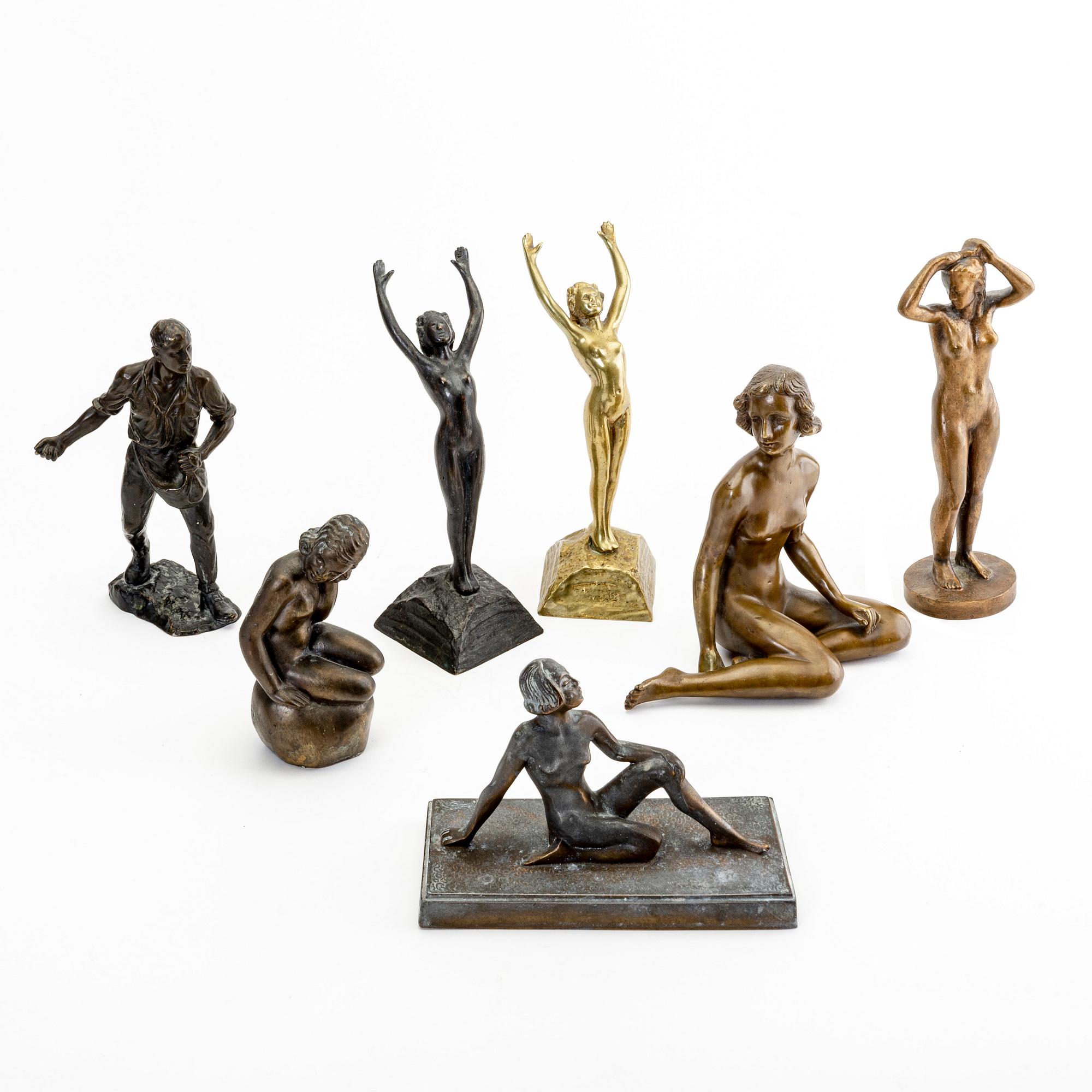 Figurines, 7 pcs, art deco.