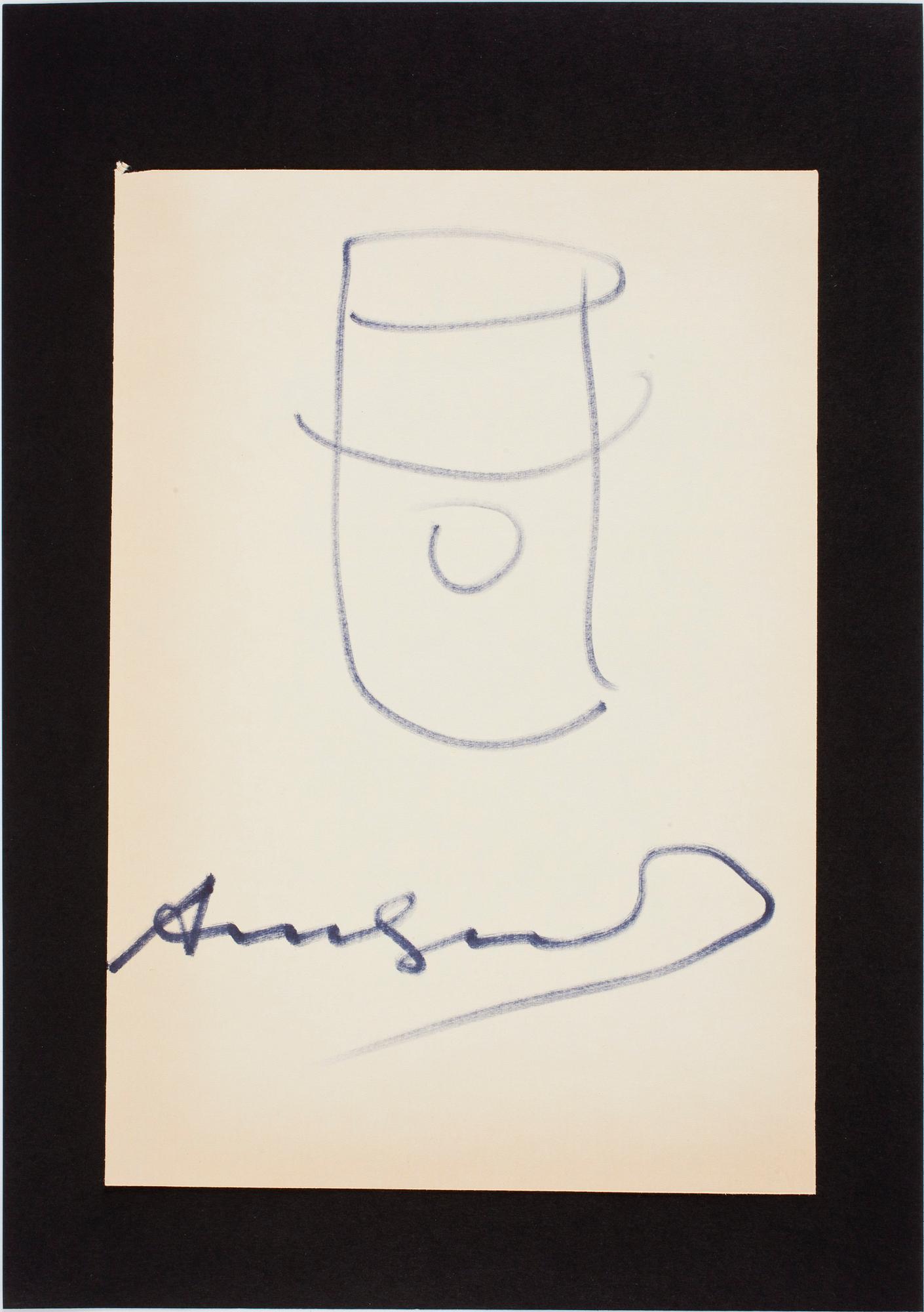 ANDY WARHOL, Soupcan, tuschteckning, sign.