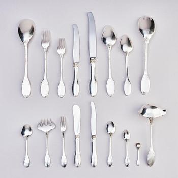 A silverware set, model 'F', 110 pieces, W.A. Bolin, Stockholm 1922-1965.