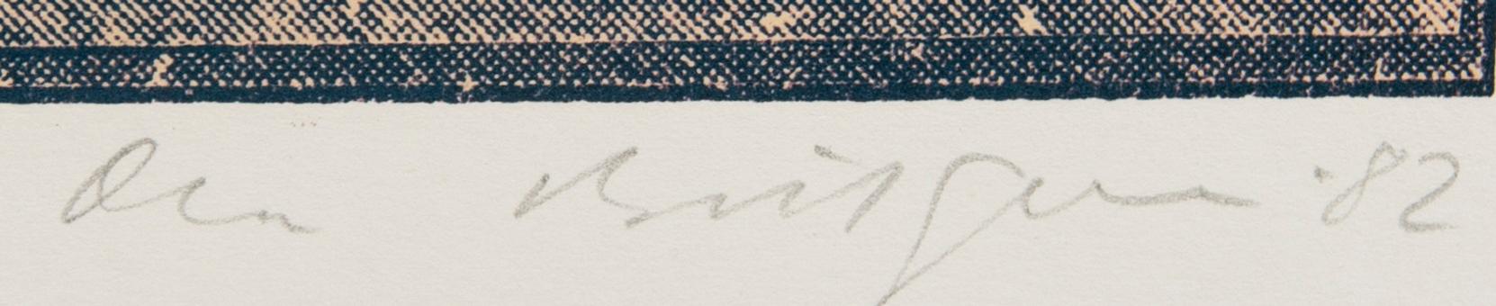 Ola Billgren, color lithograph, signed -82 trail print.