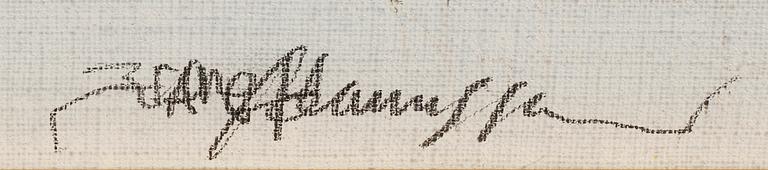 BO ÅKE ADAMSSON, mixed media on canvas, signed.