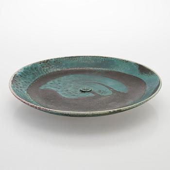 Annikki Hovisaari, a stoneware dish signed AH Arabia.