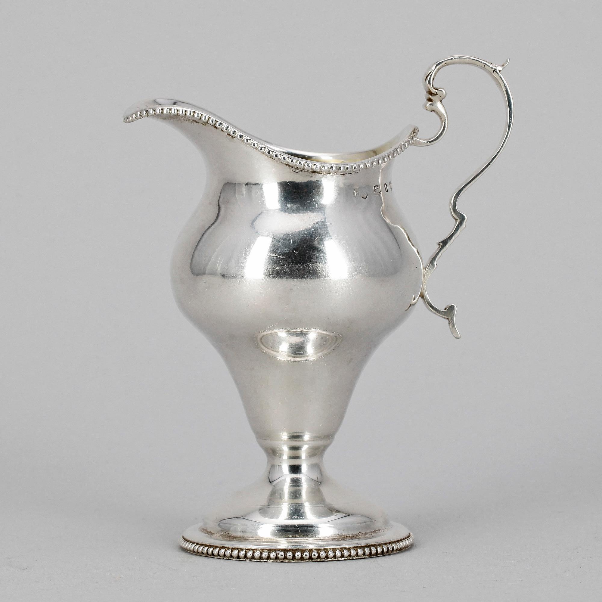 GRÄDDKANNA, silver, Natan & Hayes, Birmingham, England, 1885-86, tot, vikt ca. 103 g.