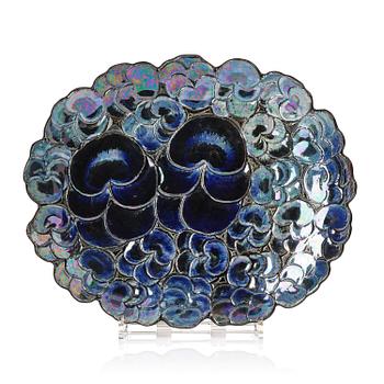 200. Birger Kaipiainen, a decorative stoneware dish, Arabia, Finland 1960s.
