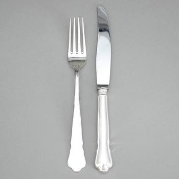 MATBESTICK, 23 delar, silver, GAB, Stockholm 1952.