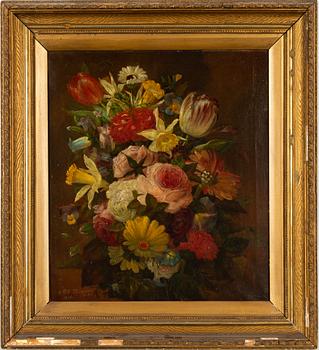 Unknown artist, 19th century. Floral still life.