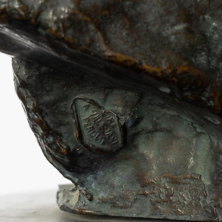 Gudmar Olovson, sculpture. Signed. Numbered. Foundry mark. Bronze, total height 49 cm, length 32 cm.