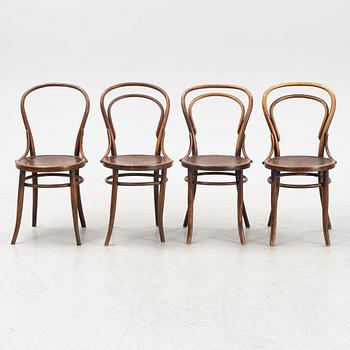 Cafestolar, fyra stycken, Josef Hoffmann samt Jacob & Josef Kohn, omkring år 1900.