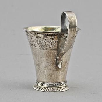 BÄGARE, silver, Sven Svensson Örn, Stockholm, 1756. Vikt 44 g.