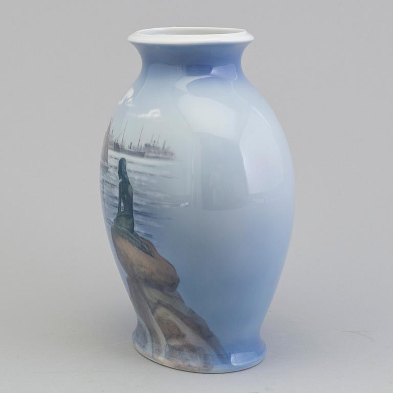 A porcelain vase by ROYAL COPENHAGEN.