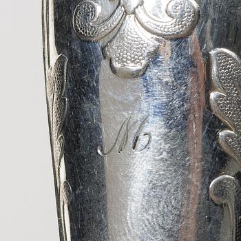 17 pieces of silver cutlery, mostly CG Hallberg, Sweden, 1842-1927.