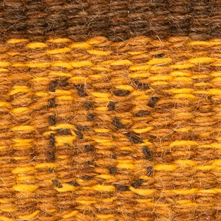 A Swedish flat weave carpet signed BS 260x159 cm.