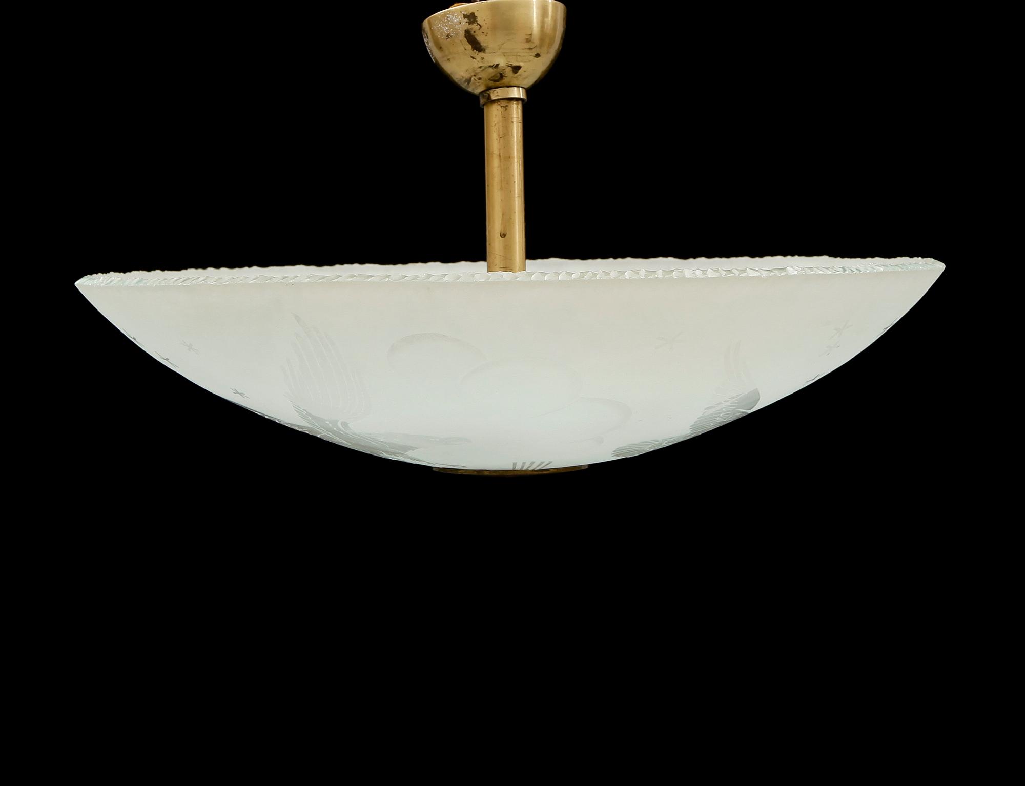 TAKBELYSNING, 1900-talets första hälft. Höjd ca 30 cm.