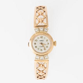 Wristwatch, 14K gold, 18 mm.