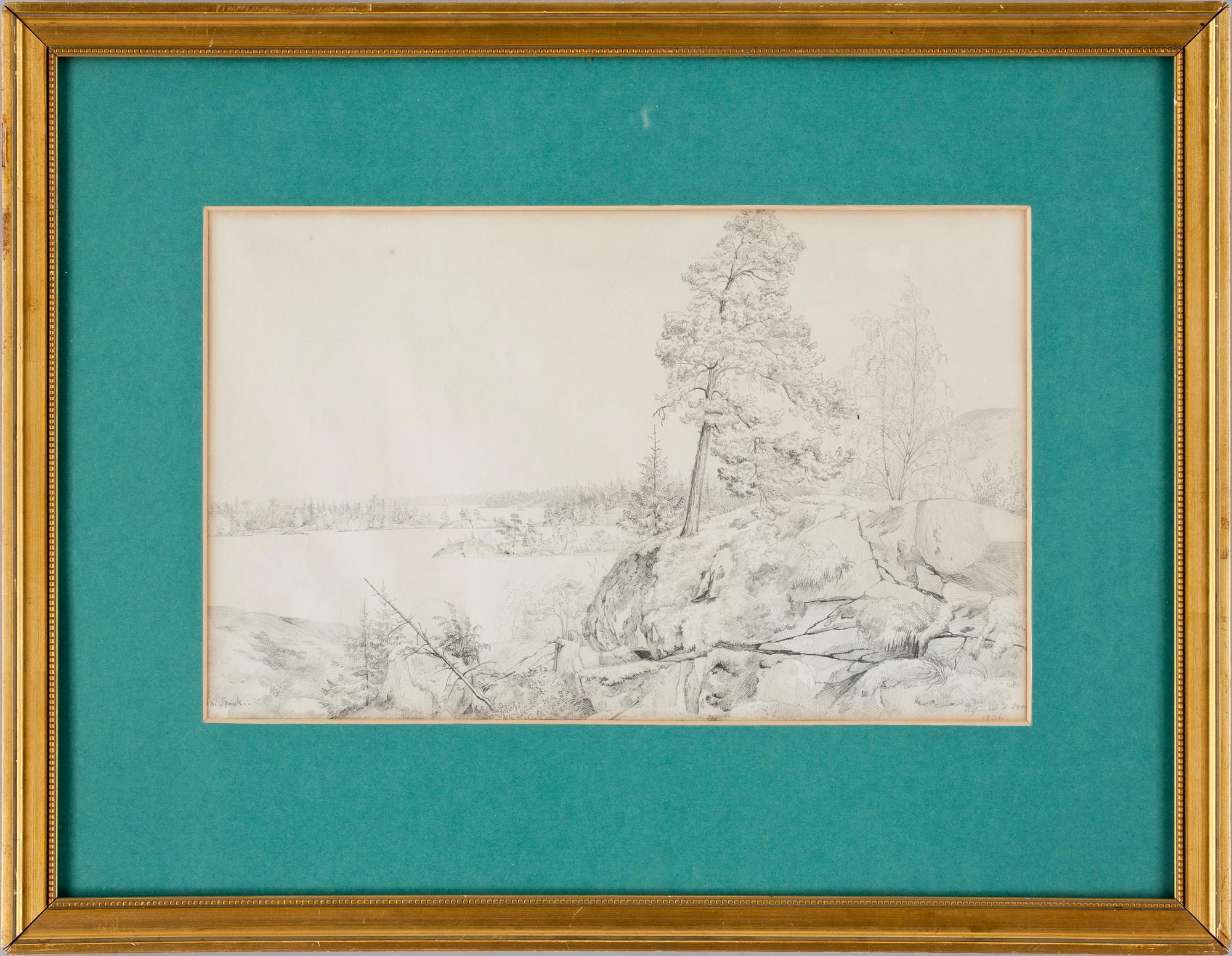 JOSEPH MAGNUS STÄCK, blyertsteckning, sign o möjl senare dat 1836.