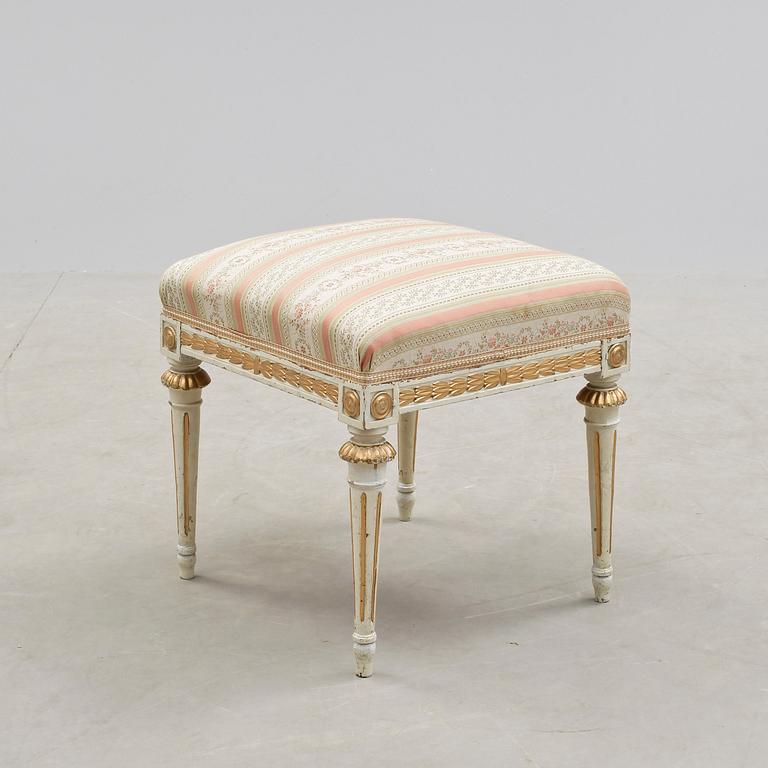 TABURETT, gustaviansk, Melchior Lundberg, (mästare i Stockholm 1775-1812).