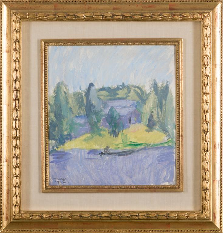 ELLEN THESLEFF, oil on board, signed and dated 1922.