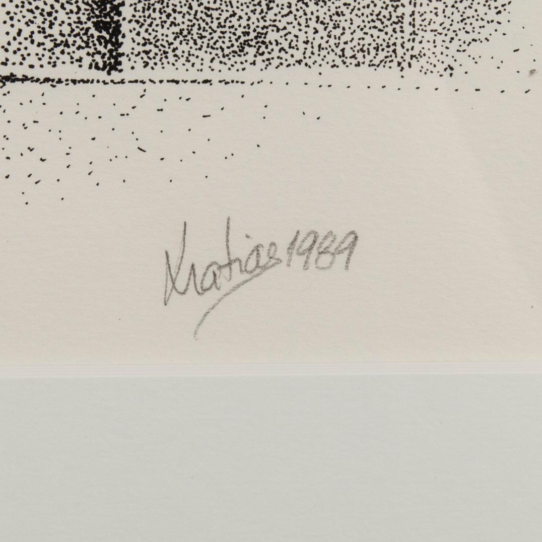 MATIAS (MATIAS VÄLINEN), färglitografier, 2 st, signerade, daterade 1989 och 1994 samt numrerade 52/75 och 37/90.