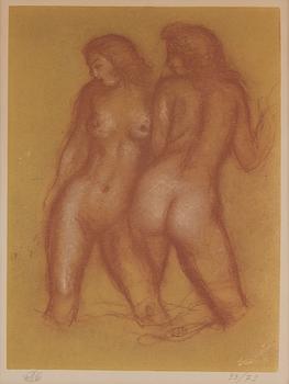 ARISTIDE MAILLOL, lithograph in colours, signed 33/75.