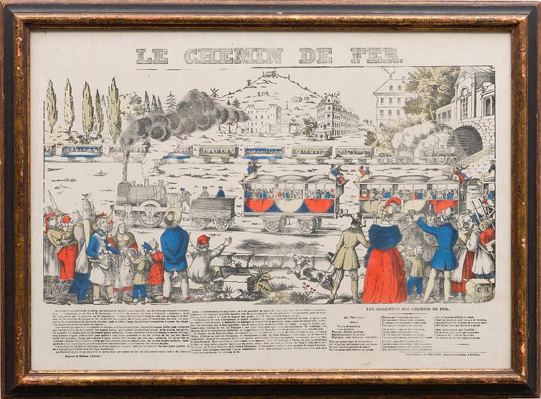 POSTER, xylograph, hand coloured, Pellerin Imagerie d’Epinal, France, end of 19th century.