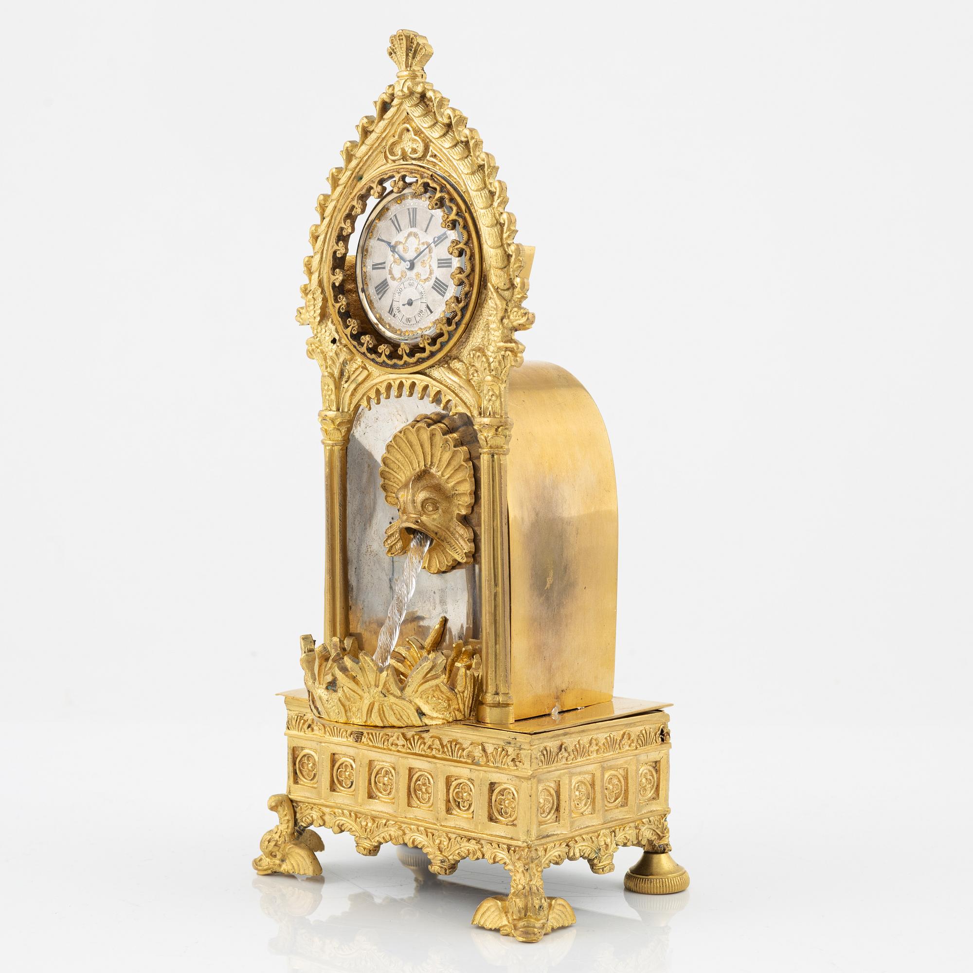 Fickursställ, 1800-talets mitt, samt fickur Paul Jeannot/C Robert.