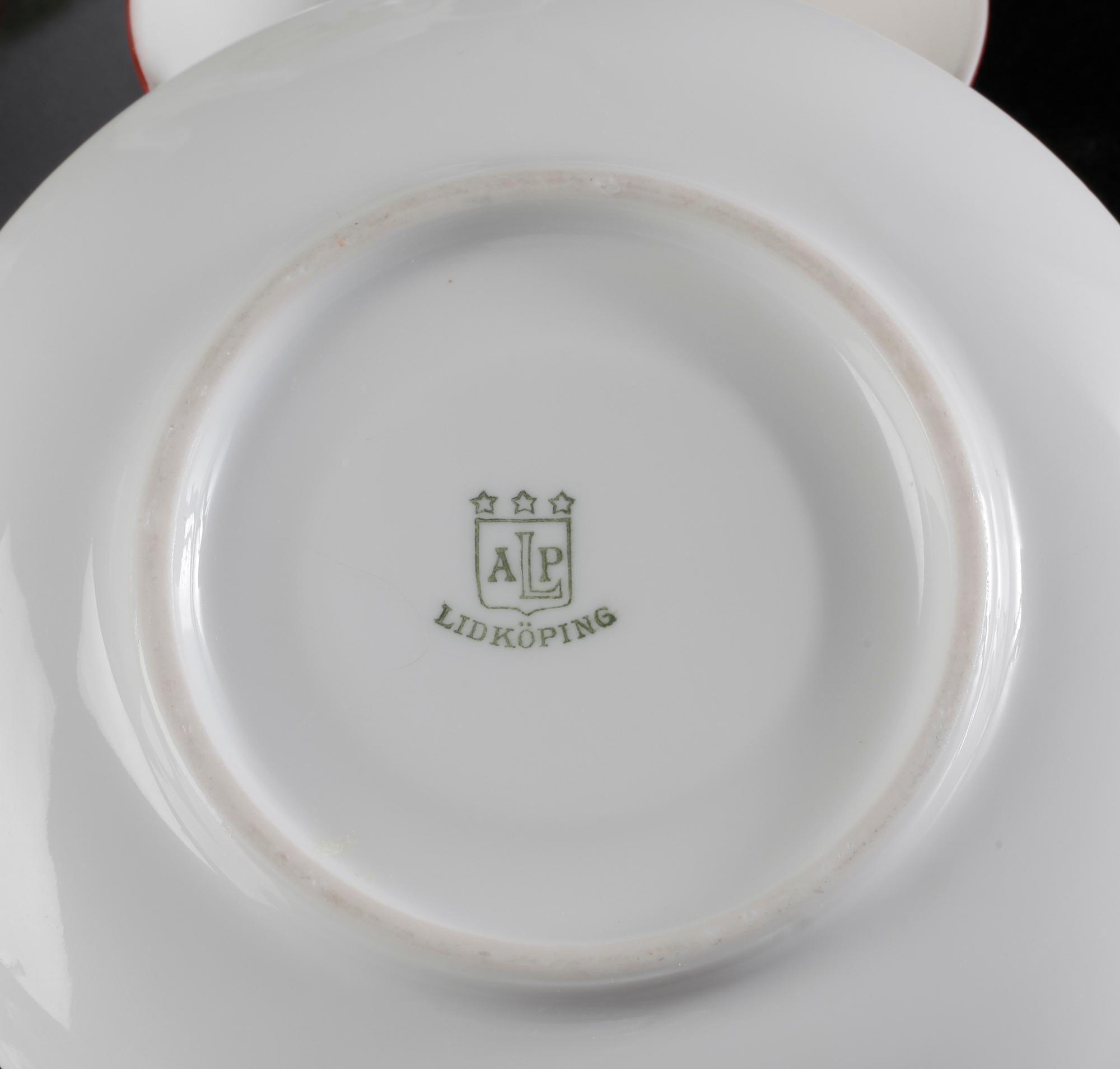 DOCKSERVIS, 4 delar. Porslin, Lidköping.