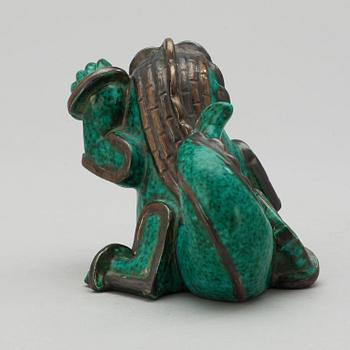 A Wilhelm Kåge 'Argenta' stoneware figure of a dragon, Gustavsberg ca 1940.