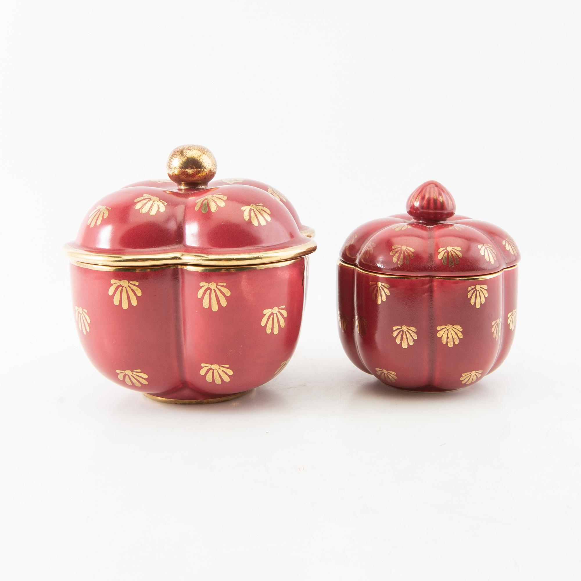 Arthur Percy, 30 pieces, "Rubin", Gefle, mid-20th century.