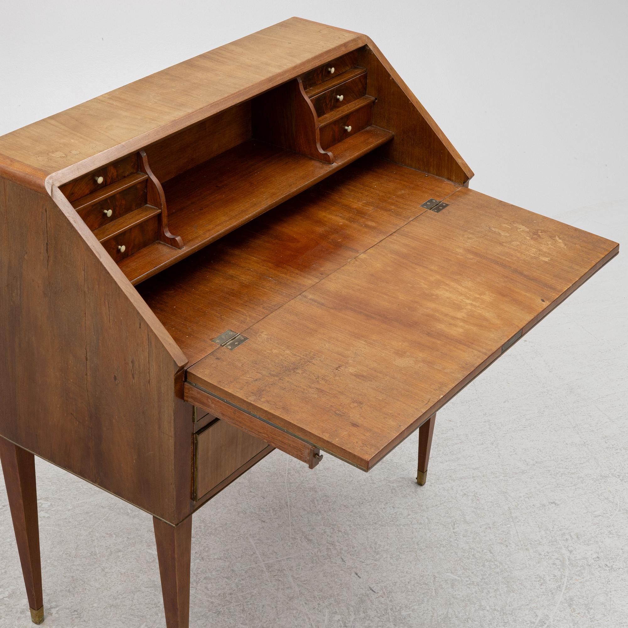 Slant-front secretary, Gustavian style, circa 1900.