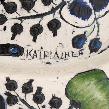 Birger Kaipiainen, a decorative ceramic plate, signed Kaipiainen.