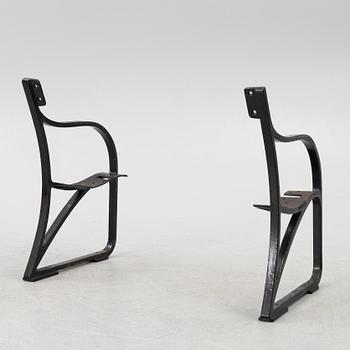 Näfveqvarn, ends for a bench, cast iron, early 20th century.