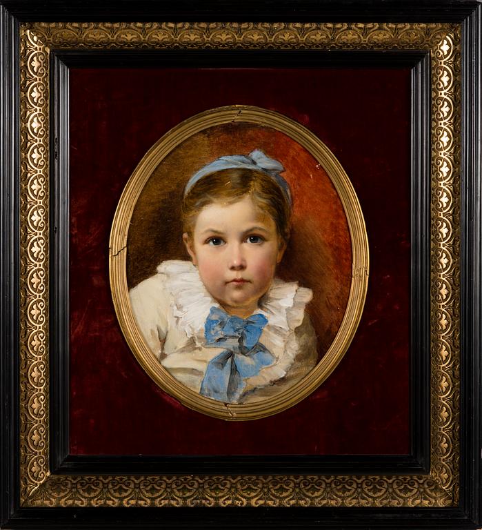 NIKOLAY EFIMOVICH RACHKOV, GIRL WITH A BLUE BOW.