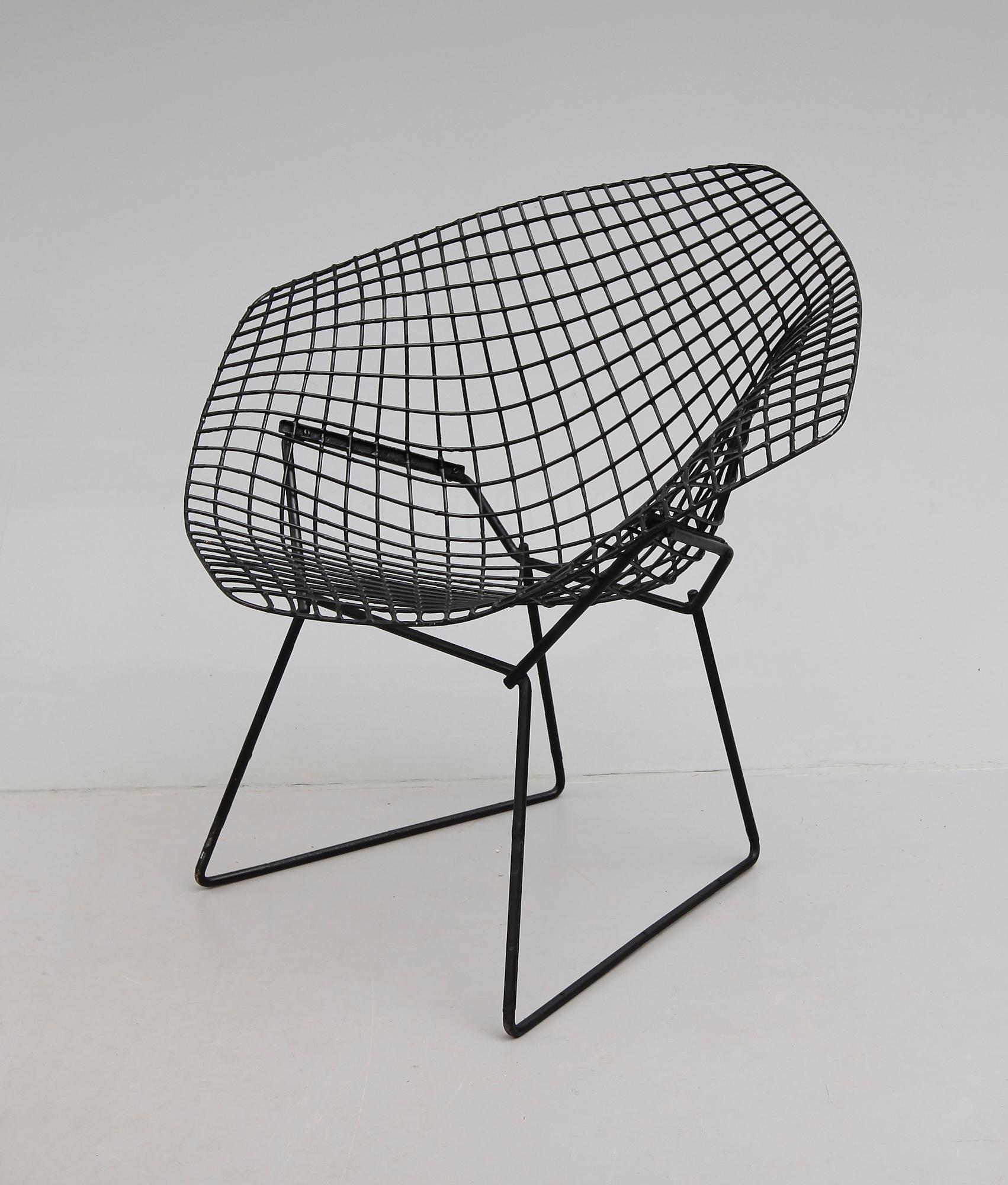 FÅTÖLJ, "Diamond Chair", Harry Bertoia, 1900-talets andra hälft.