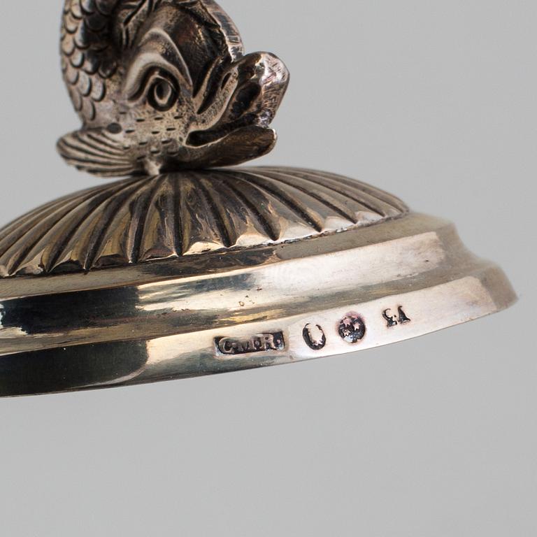 CARL MAGNUS RYBERG, Stockholm 1815, Saltkar, ett par, silver, empire.