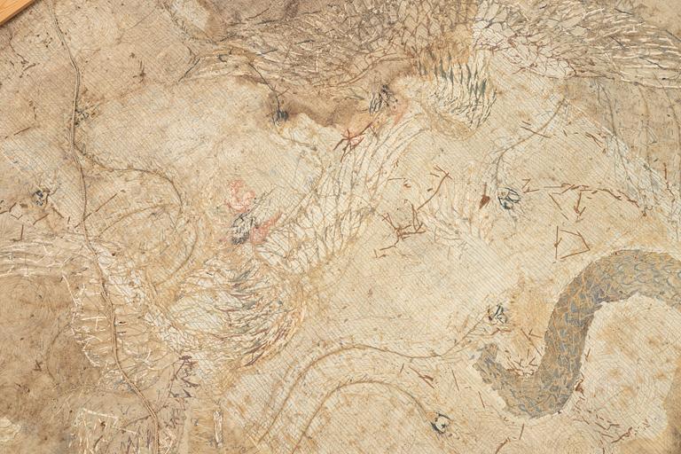 Broderi/väggbonad, Japan, Meiji (1868-1912).