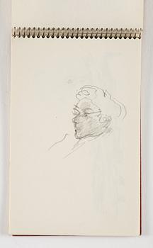 Lotte Laserstein, 10 små skissblock med teckningar.