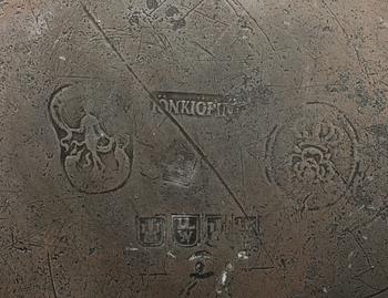 TALLRIKAR, 3 st, tenn, 1700-tal.